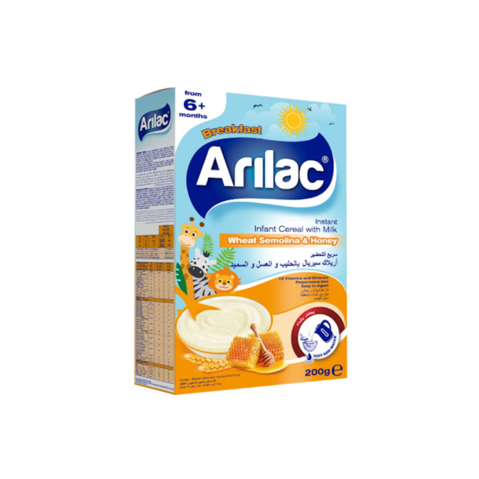 Arilac infant cereal with milk Wheat Semolina And Honey