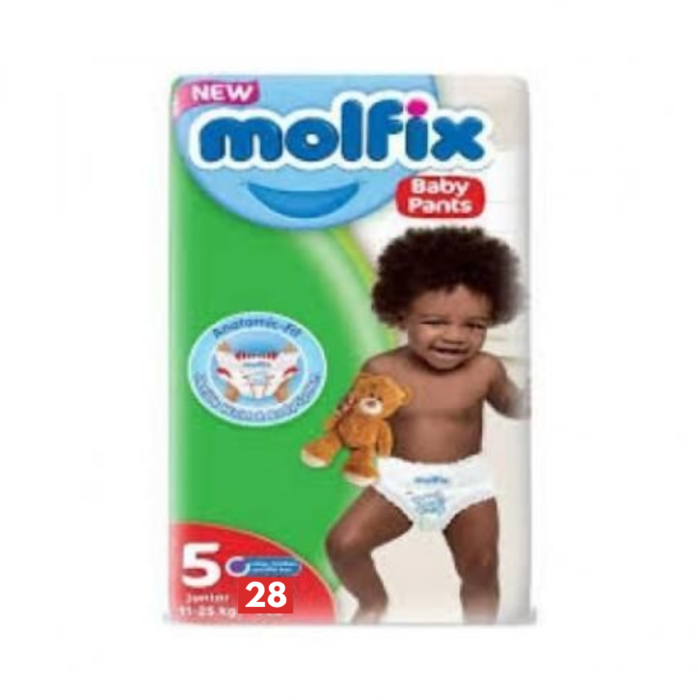 Molfix Baby Pants Size 5 Junior – 28pcs