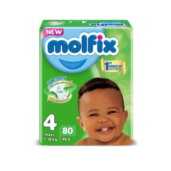 Molfix Air Dry Size 4 ( 7-18kg) 80 Pieces