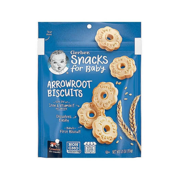 Gerber Snacks for Baby Arrowroot Biscuits