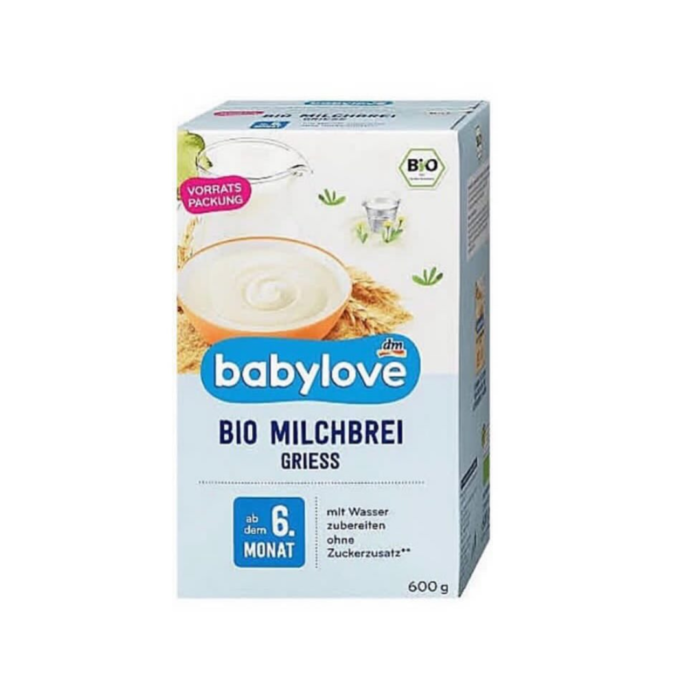 Babylove Evening porridge milk organic semolina