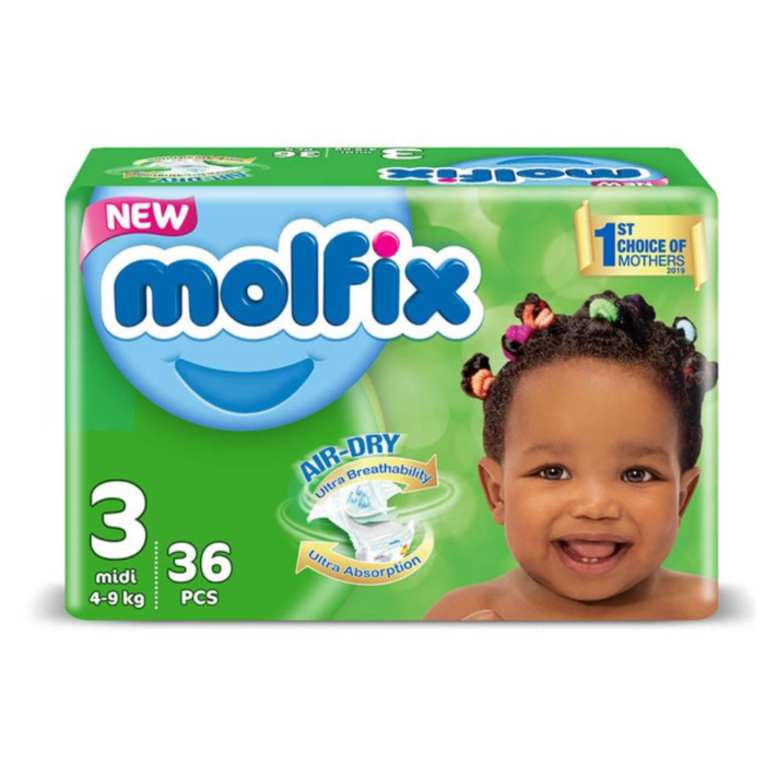 Molfix Air-Dry Baby Diaper Size 3 Midi