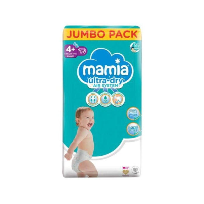 Mamia Ultra-dry Maxi Nappies 78 Pack/Size 4